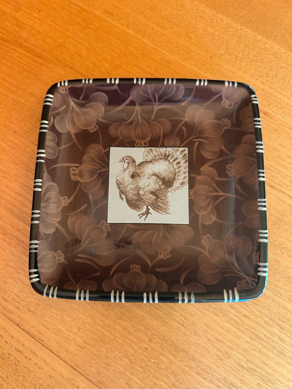 Department 56 Brown Turkey 🦃 Square Plate